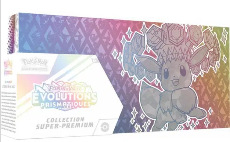 Pokémon - Coffret 15 Boosters - EV8.5 Ecarlate et Violet - Evolutions Prismatiques - Collection Super Premium Evoli