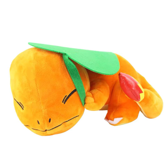 Salameche sous sa feuille 27cm