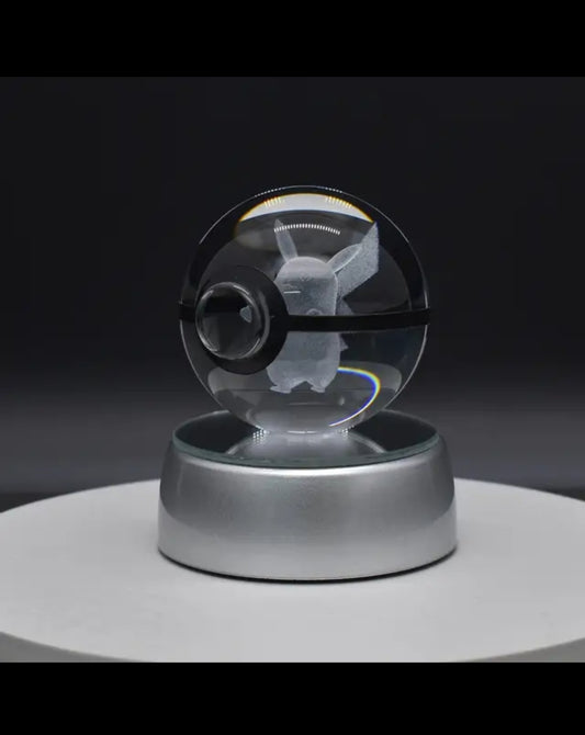 Poké Sphère Cristal 3D – Pikachu Édition Lumineuse