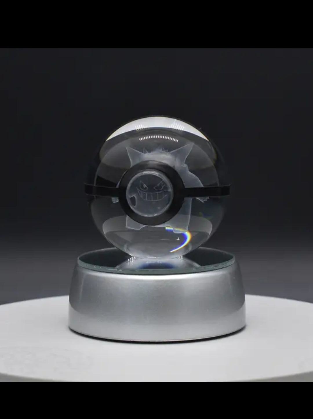 Poké Sphère Cristal 3D – Ectoplasma Édition Lumineuse