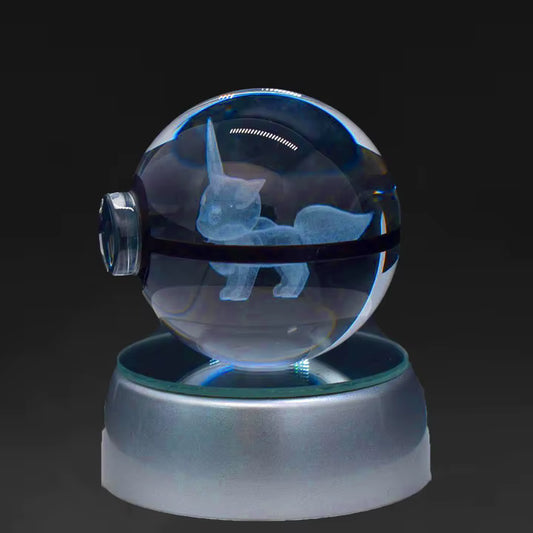 Poké Sphère Cristal 3D – Evoli Édition Lumineuse