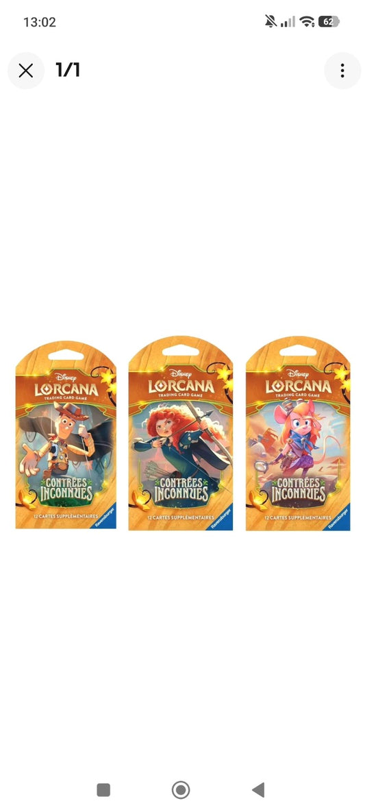 Disney Lorcana Chapitre 12 Contrées Inconnues - Booster FR