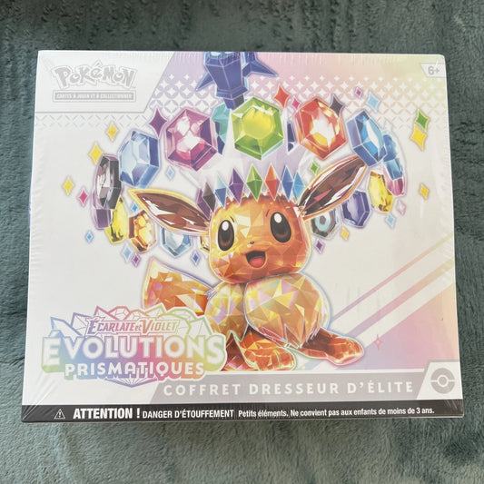 COFFRET DRESSEUR D’ÉLITE ÉVOLI POKÉMON EV 8.5 - ÉVOLUTIONS PRISMATIQUES FR. NEUF